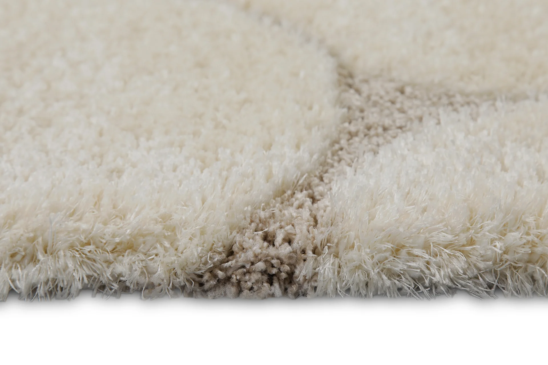 2 für 1 Aktion: Hochflor Teppich Creme Beige "Stoney" 80 x 150 cm - Image 4