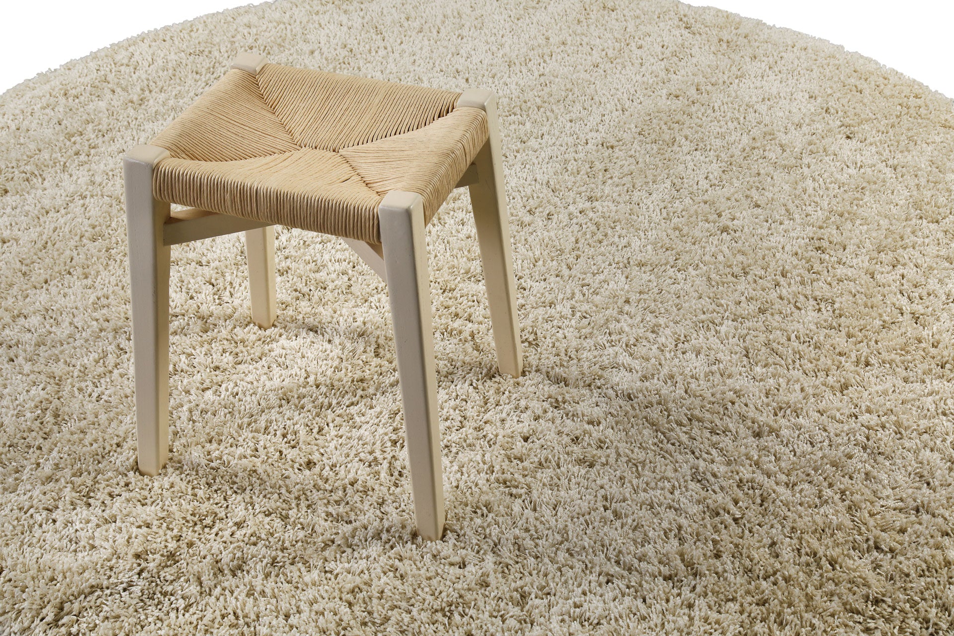 2 für 1 Aktion: Hochflor Teppich Rund Beige "Shaggy Plus" 200 cm - Image 7