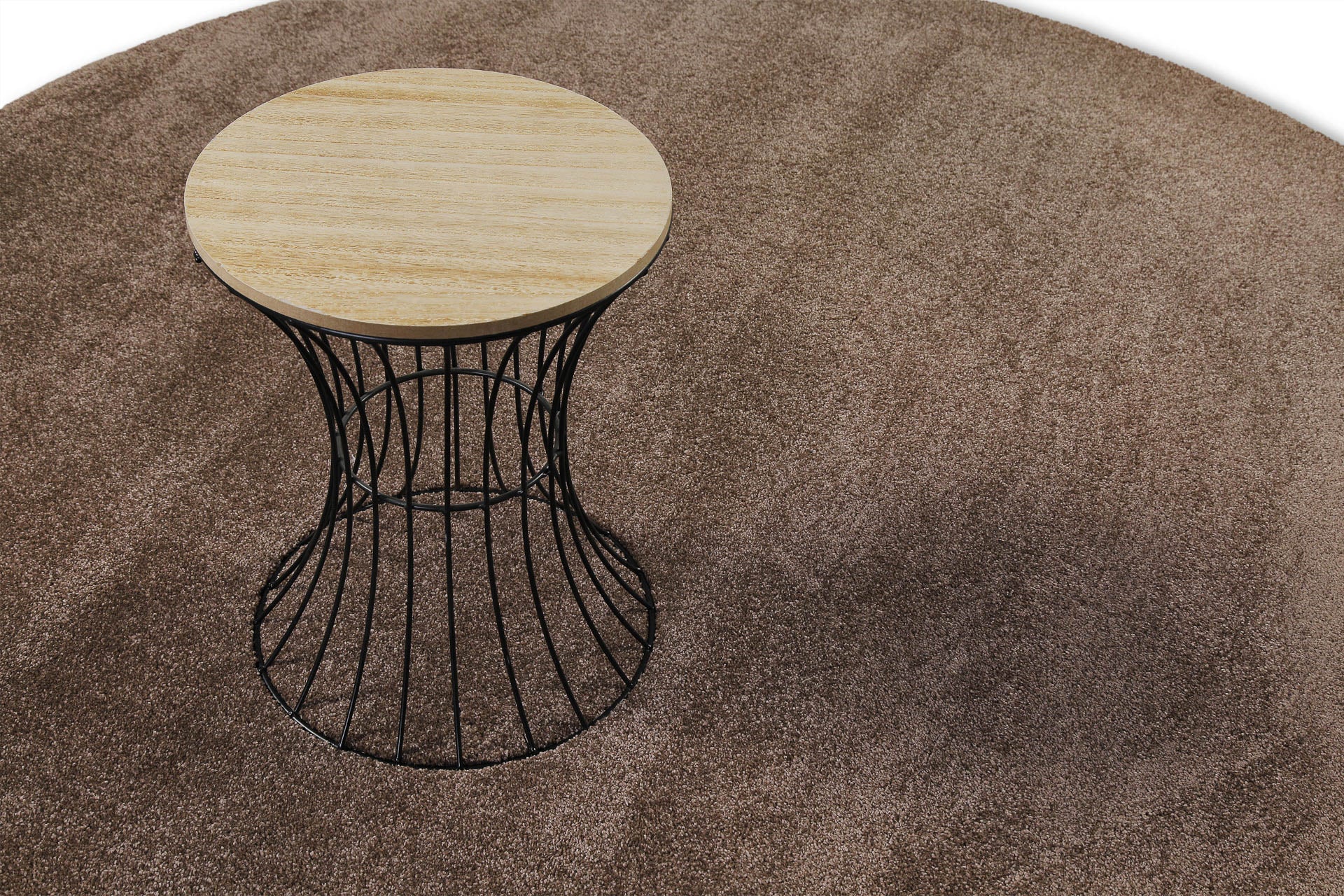 2 für 1 Aktion: Hochflor Teppich Rund Braun "Topas Brow" 160 cm - Image 7