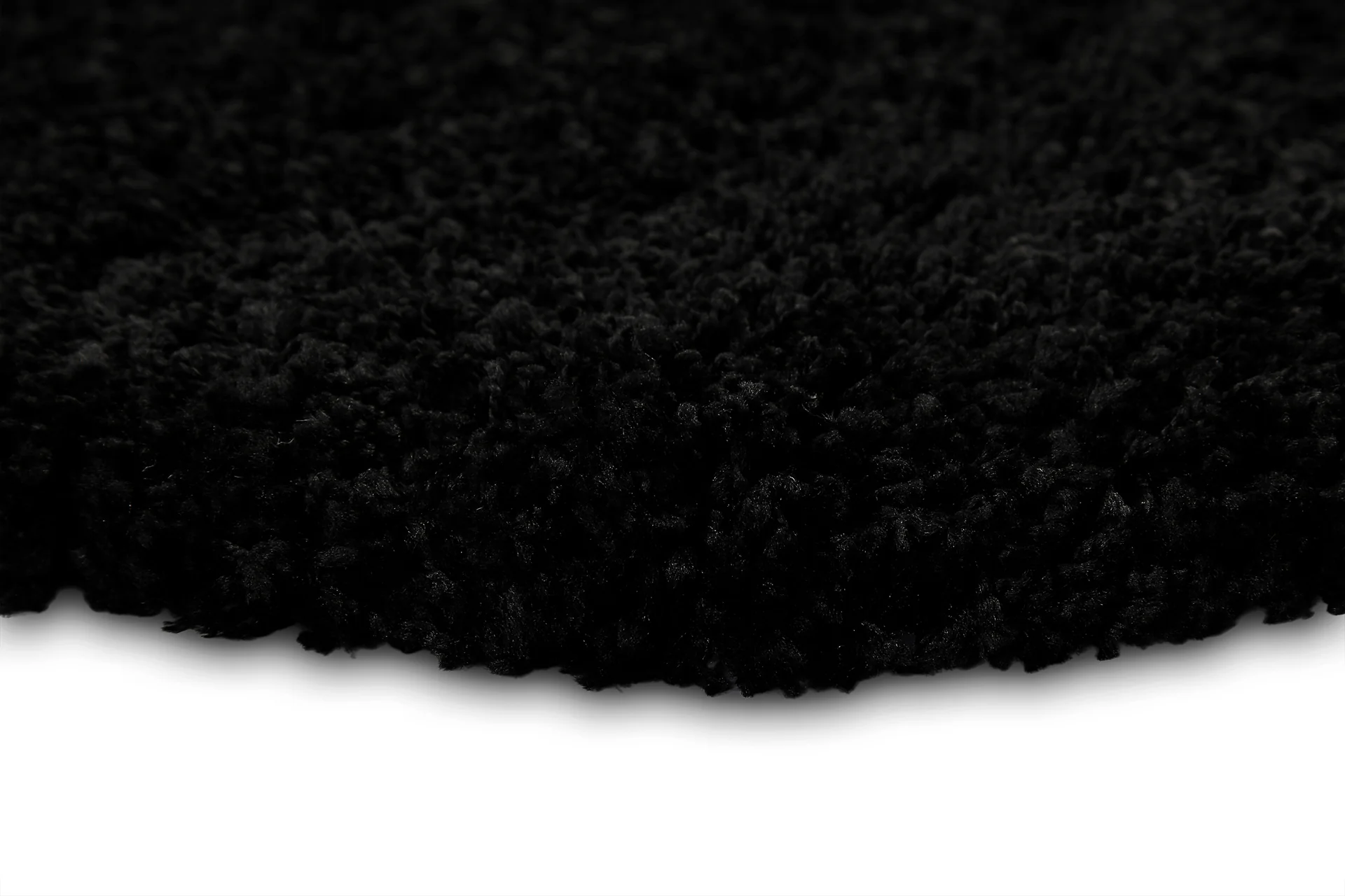 2 für 1 Aktion: Hochflor Teppich Rund Schwarz "Shaggy Plus" 200 cm - Image 4