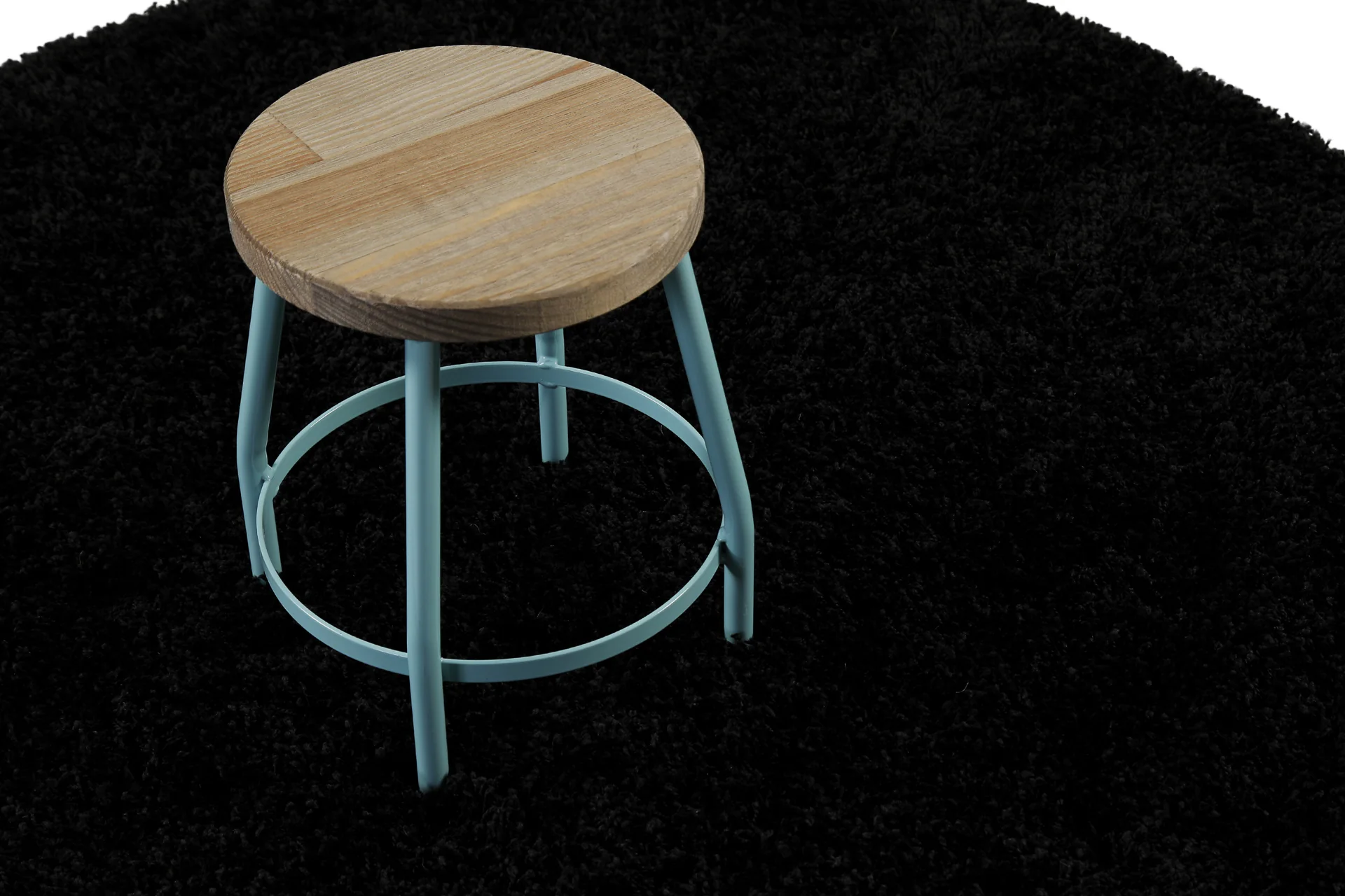 2 für 1 Aktion: Hochflor Teppich Rund Schwarz "Shaggy Plus" 200 cm - Image 6