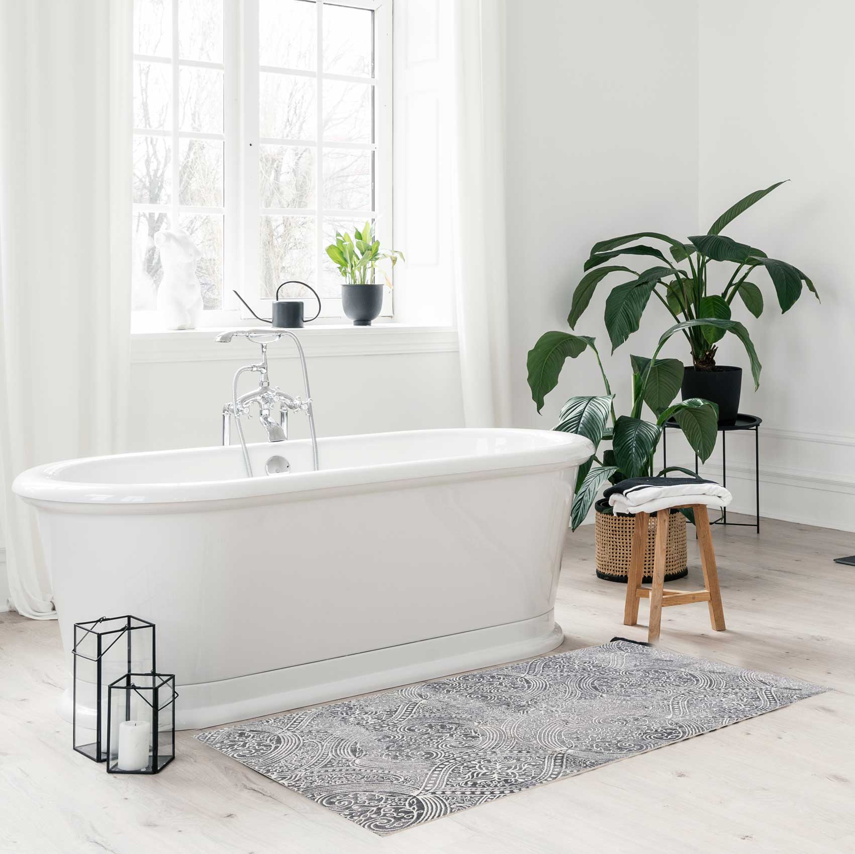 Badteppich Grau Vintage "Louis" WECONhome - Image 5