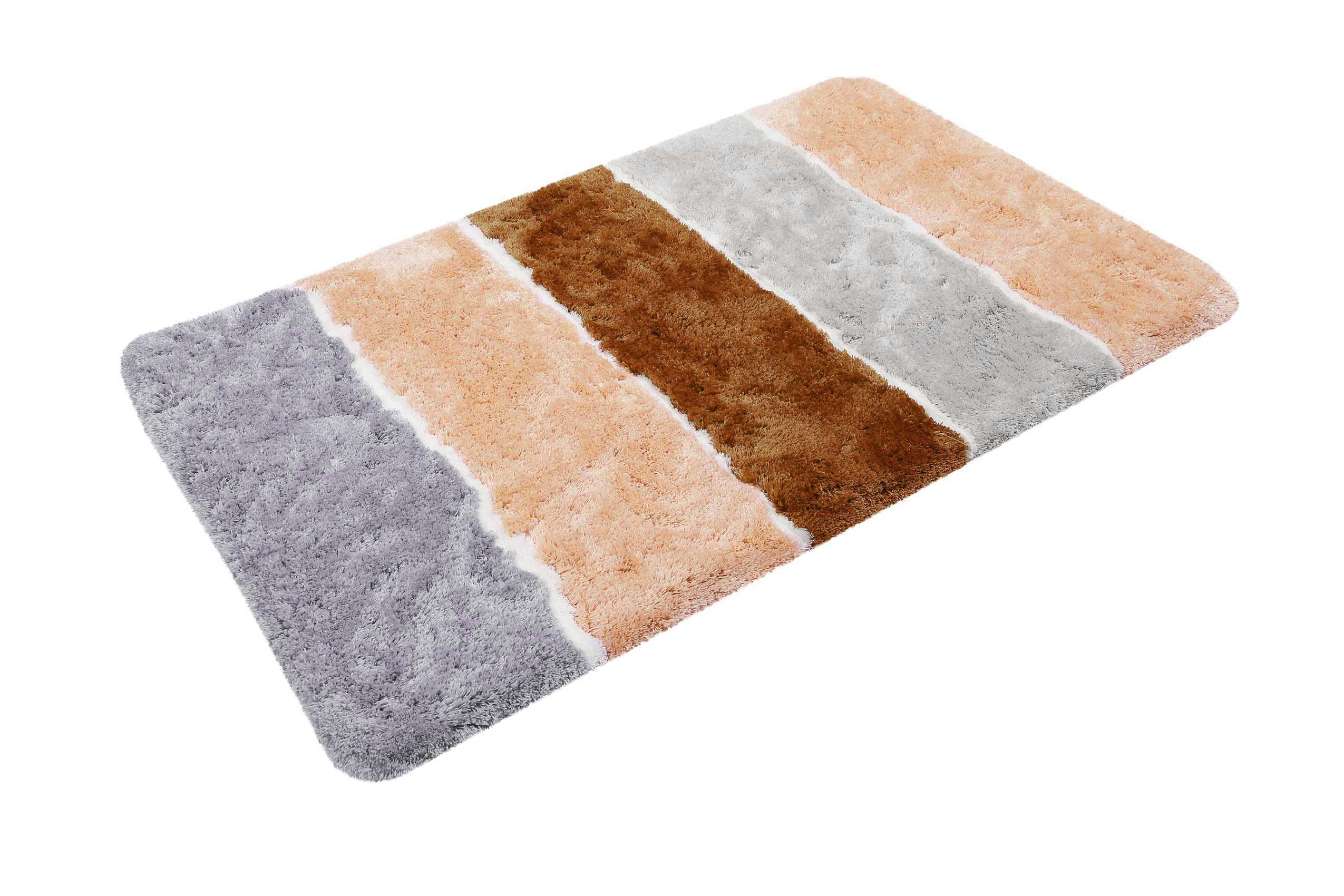 Badteppich Lachs Grau Braun "Rio Marina" Homie Living - Image 4