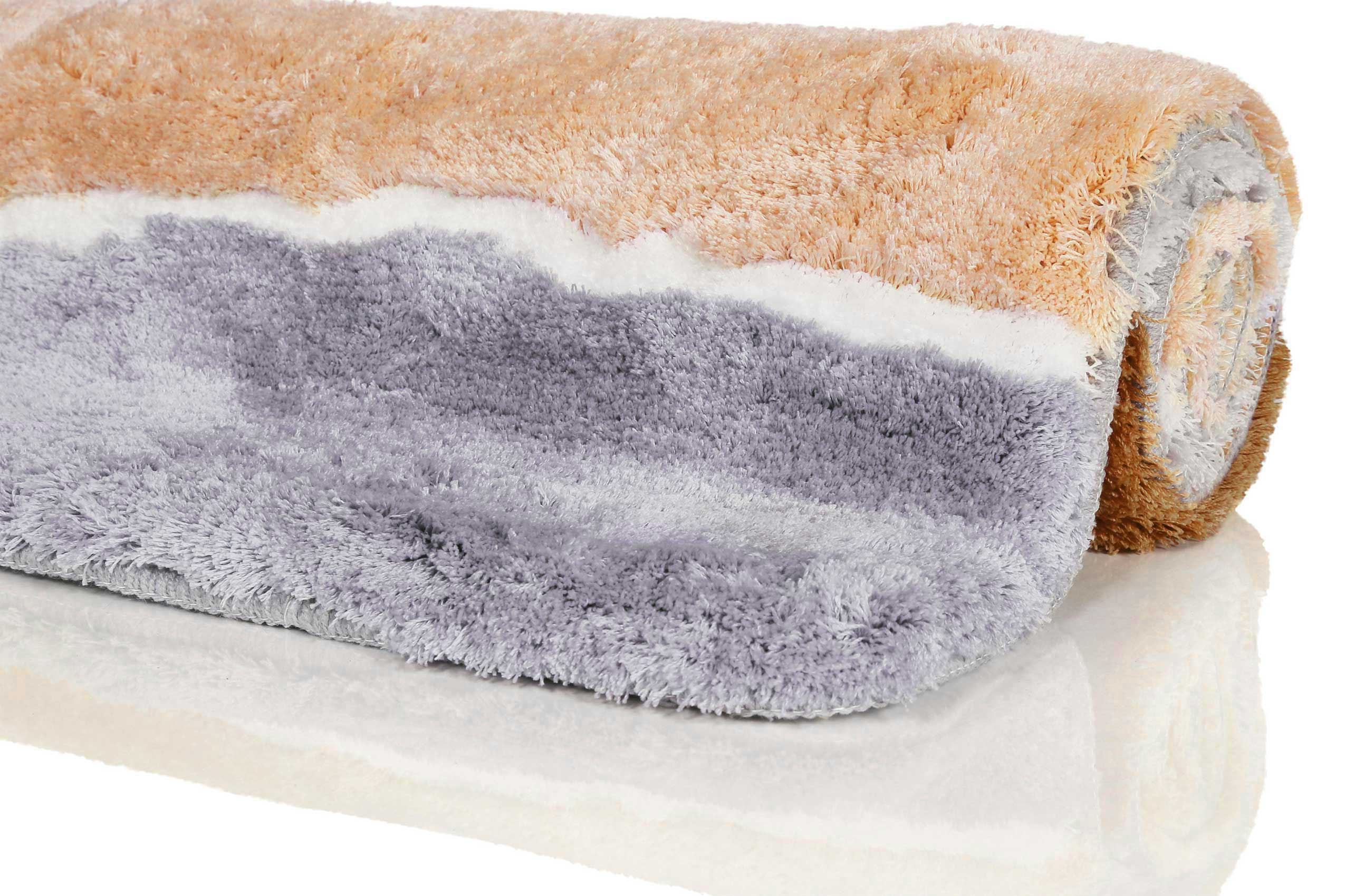 Badteppich Lachs Grau Braun "Rio Marina" Homie Living - Image 6