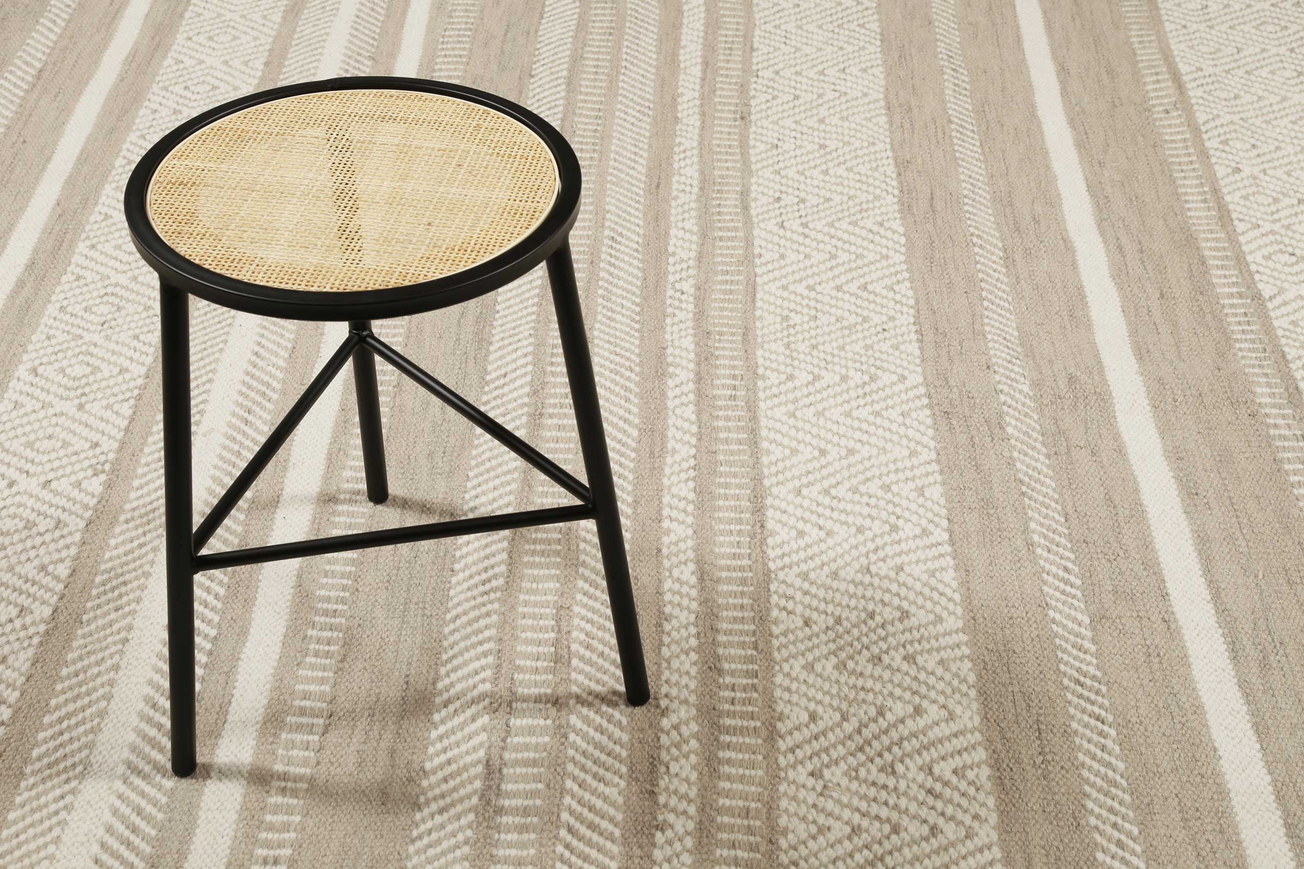 Esprit Kelim Teppich Beige Sand aus Wolle "Hudson" - Image 6