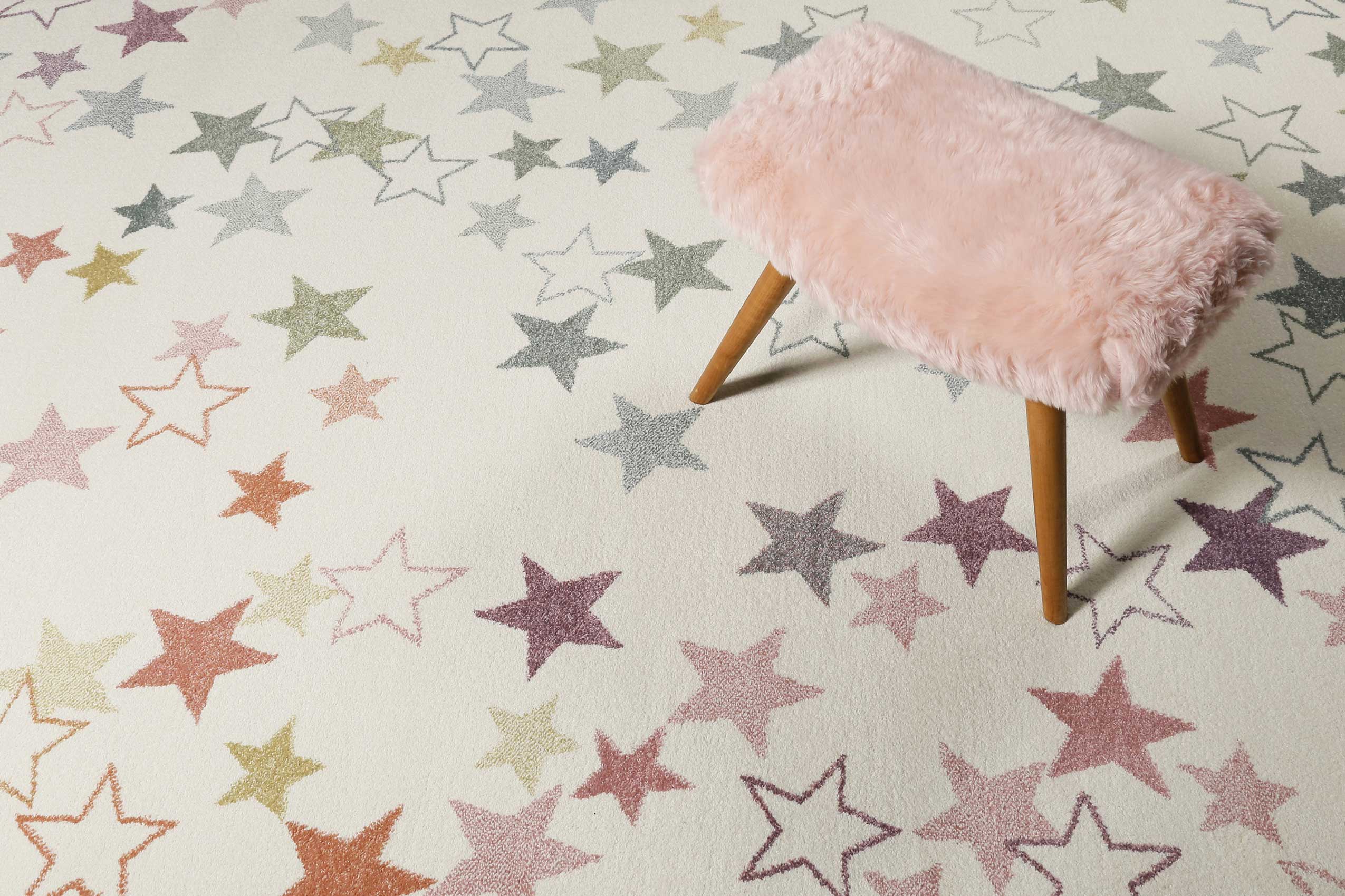 Esprit Kinder Teppich beige rosa grün blau flieder "Esterya" - Image 6