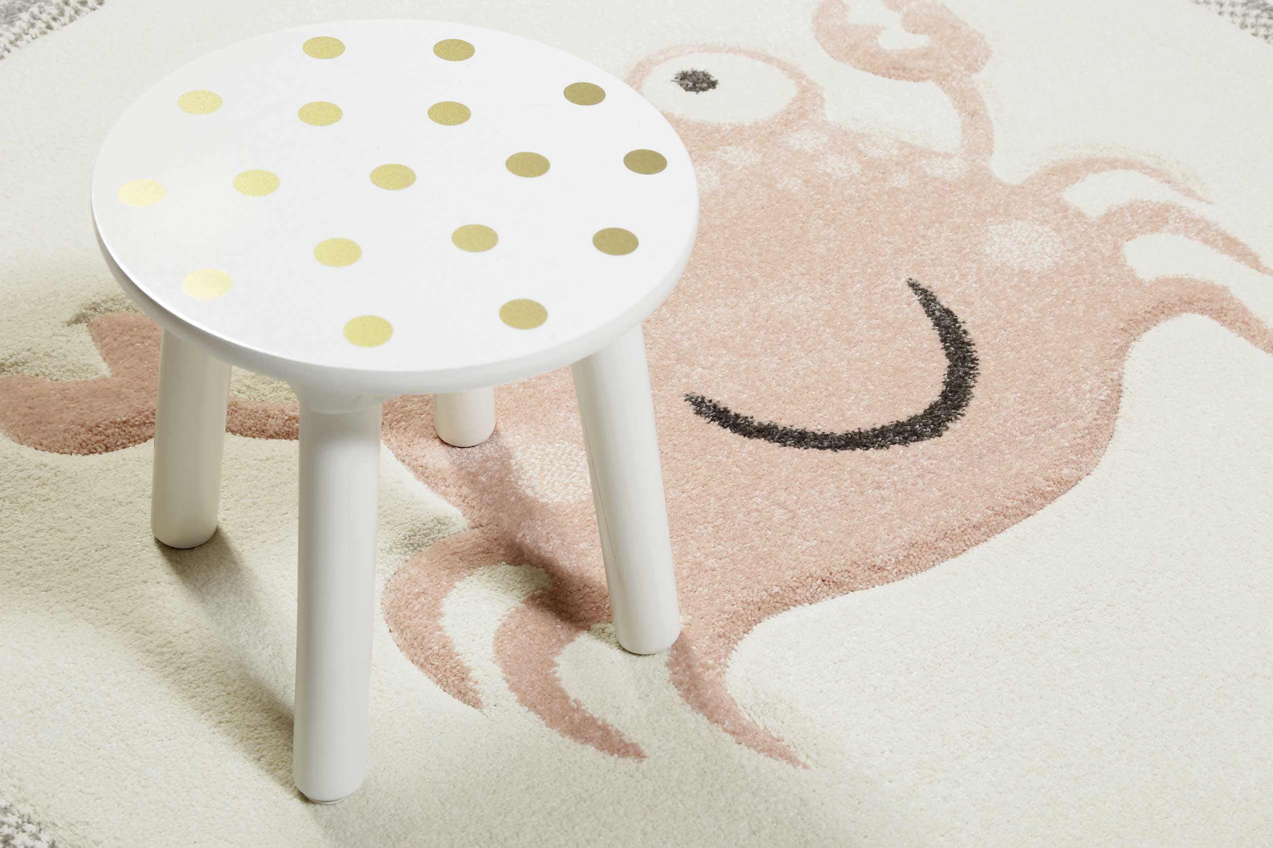 Esprit Kinderteppich Creme Weiß Rosa "CRAB" - Image 6