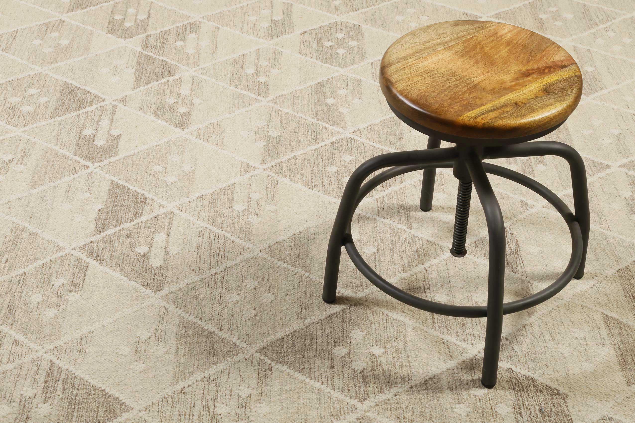 Kelim Teppich Beige Braun meliert aus Wolle "Vermont" Green Looop - Image 6