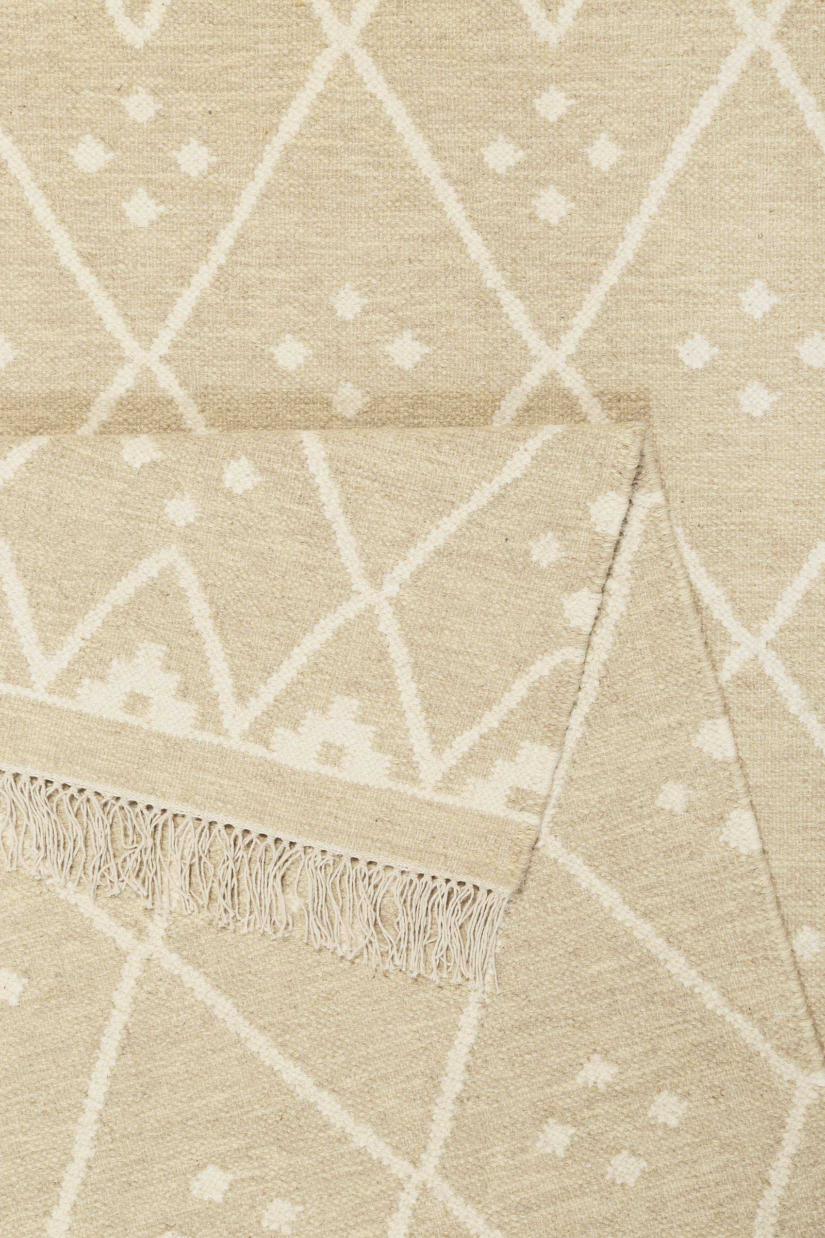 Kelim Teppich Beige Creme meliert aus Wolle "Vermont" Green Looop - Image 3