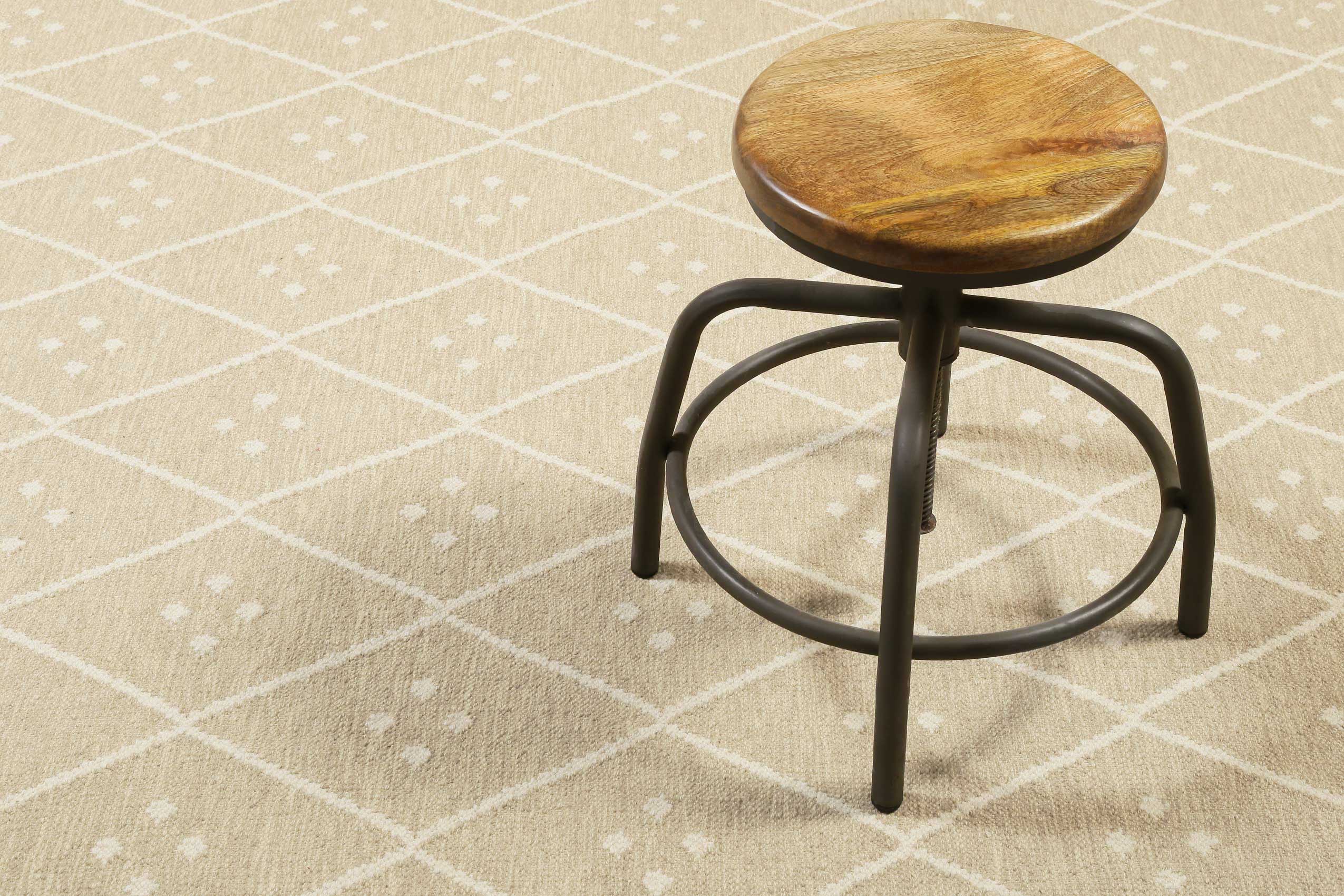 Kelim Teppich Beige Creme meliert aus Wolle "Vermont" Green Looop - Image 6