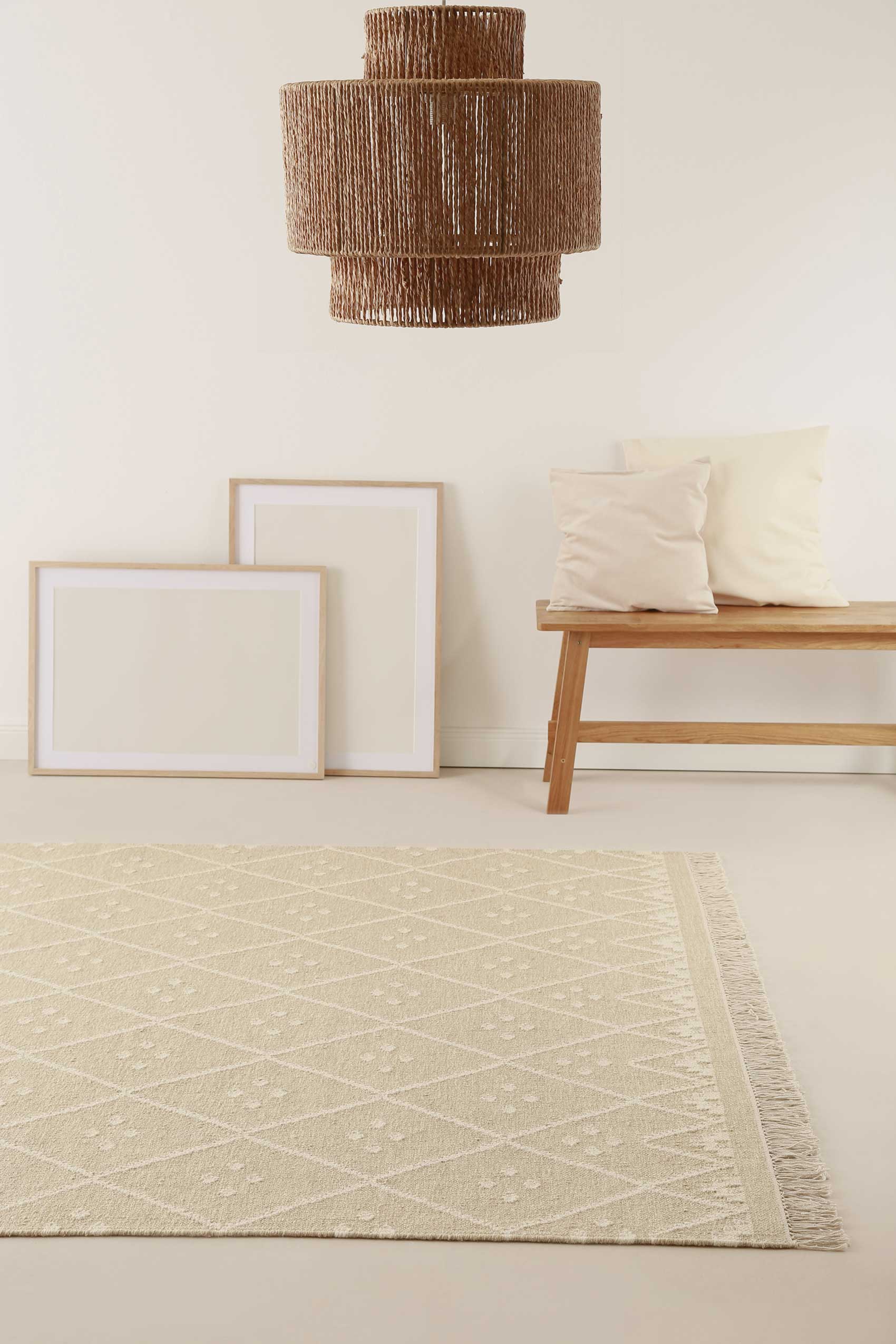 Kelim Teppich Beige Creme meliert aus Wolle "Vermont" Green Looop - Image 8