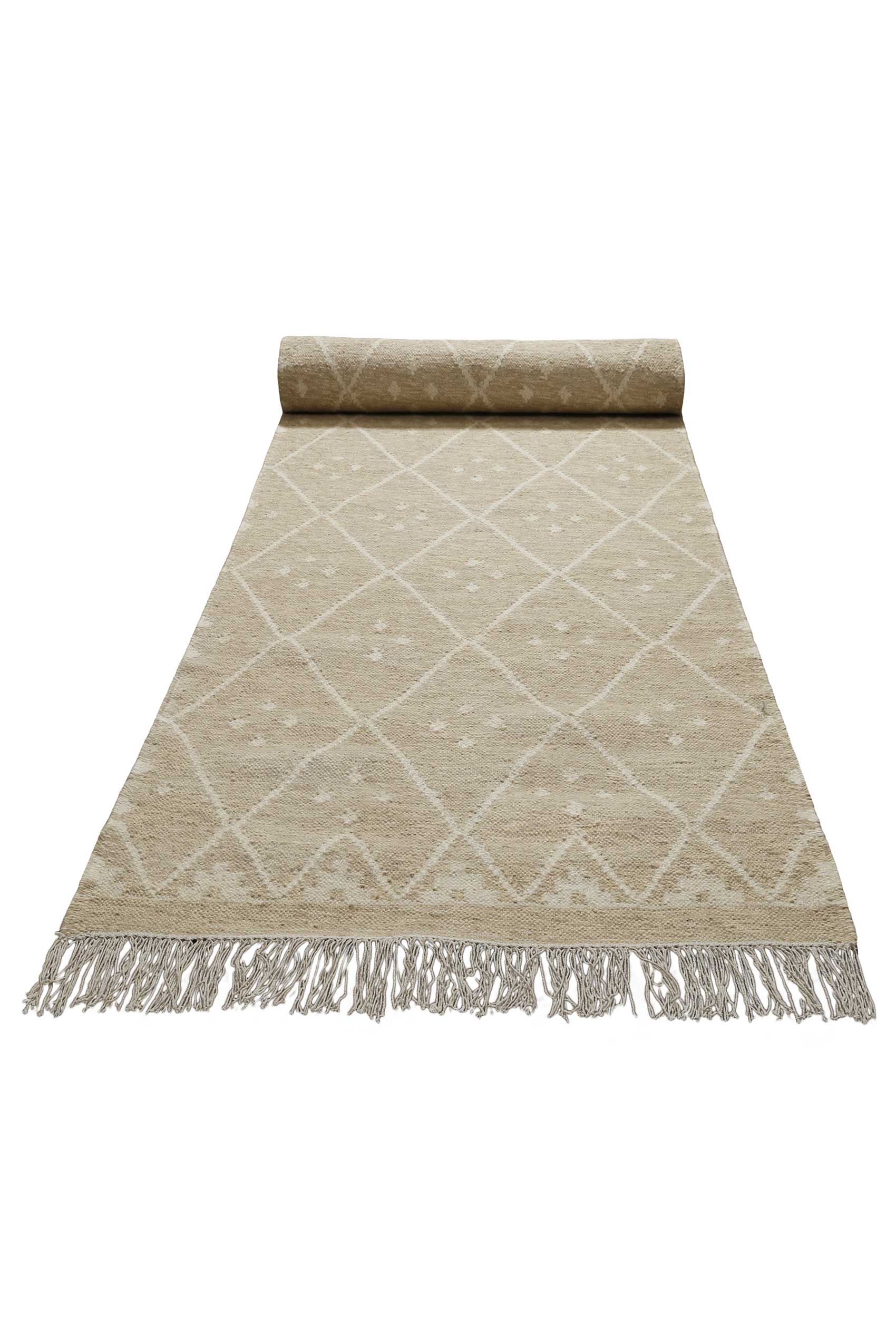 Kelim Teppich Beige Creme meliert aus Wolle "Vermont" Green Looop - Image 9