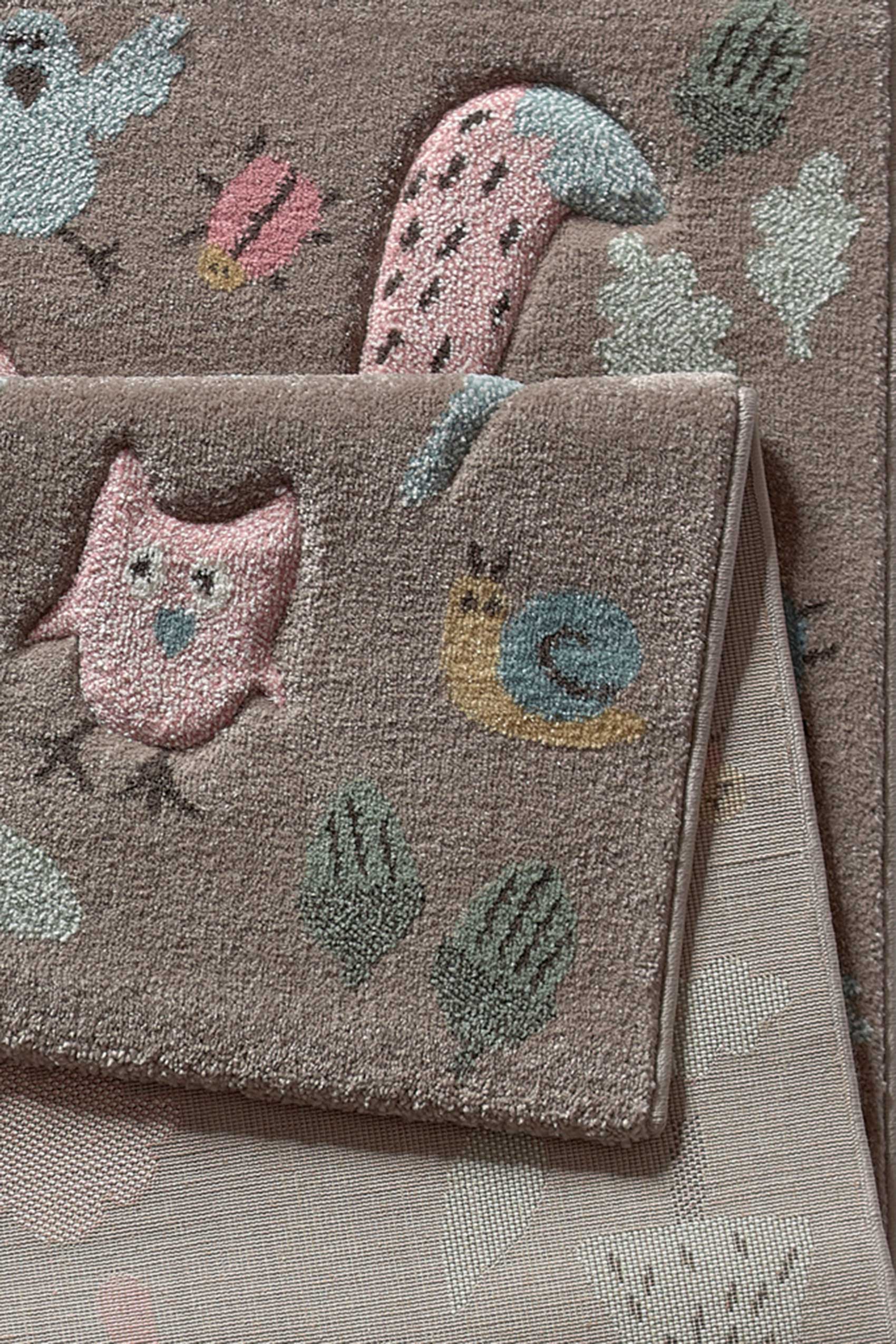 Kinderteppich dunkelbeige rosa blau "Forest" Sigikid - Image 3