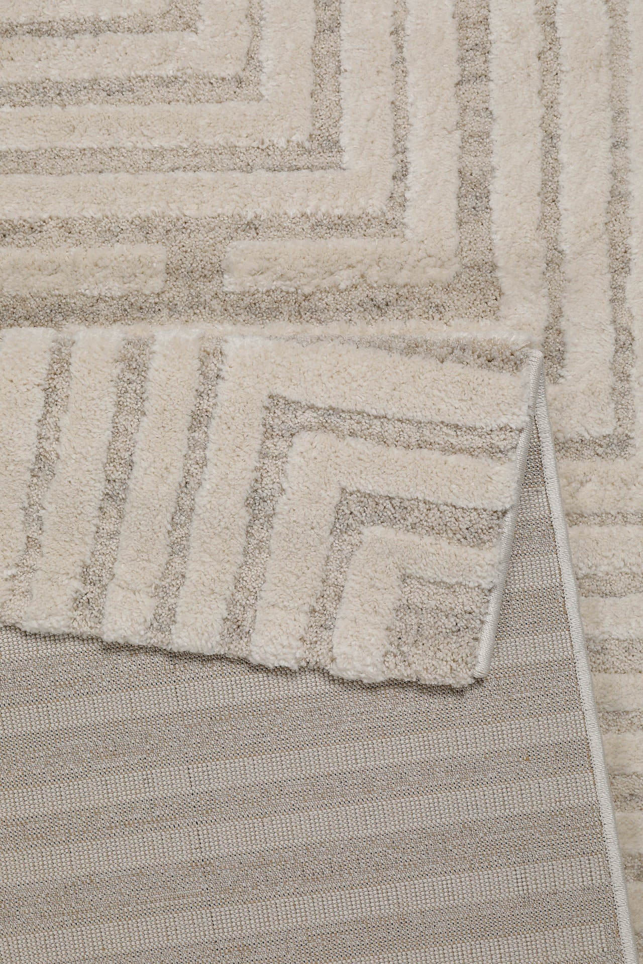 Kurzflor Teppich Creme Beige "Hillmar" WECONhome - Image 4