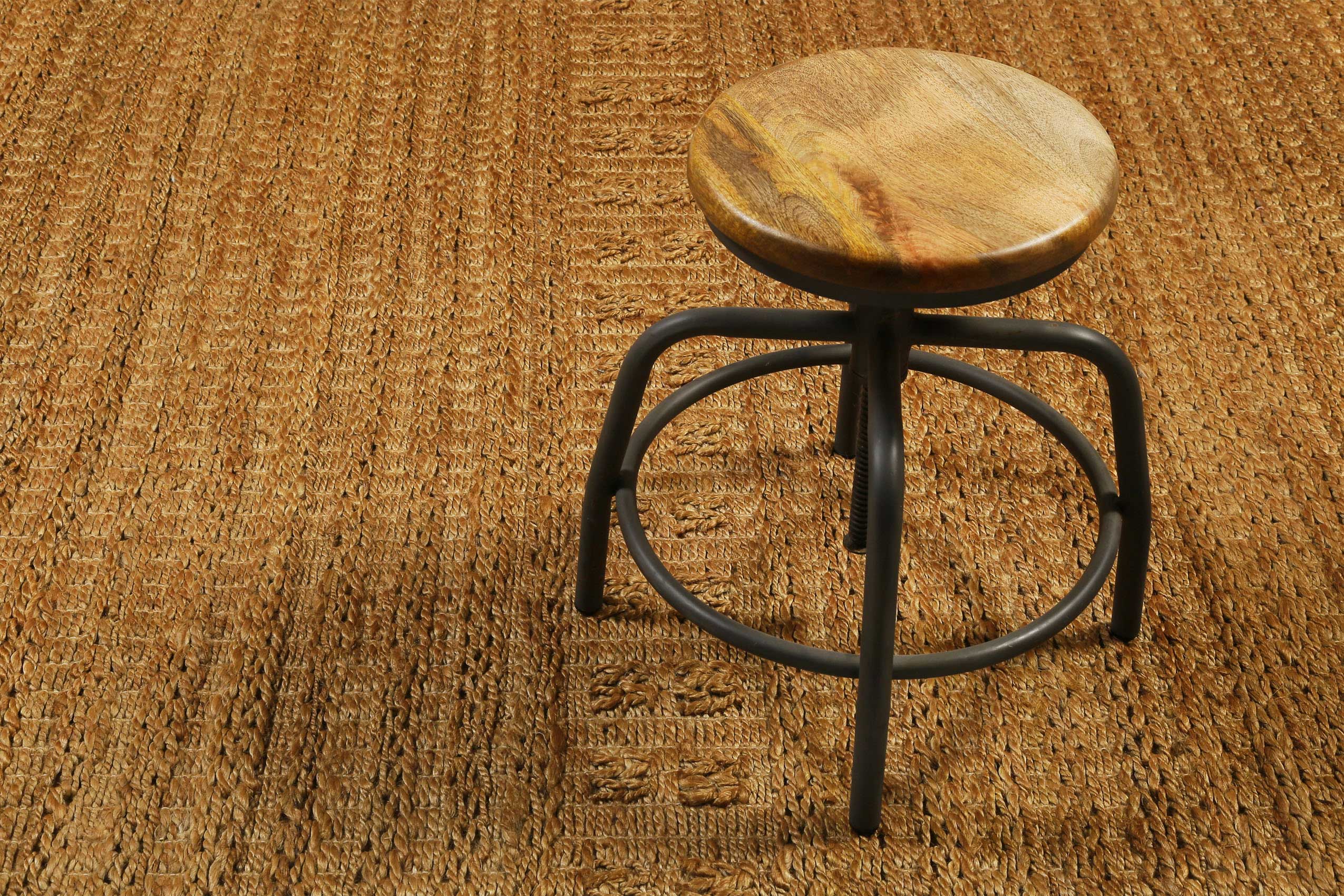 Nachhaltiger Teppich Naturfarben aus Jute "Marseille" Green Looop - Image 6