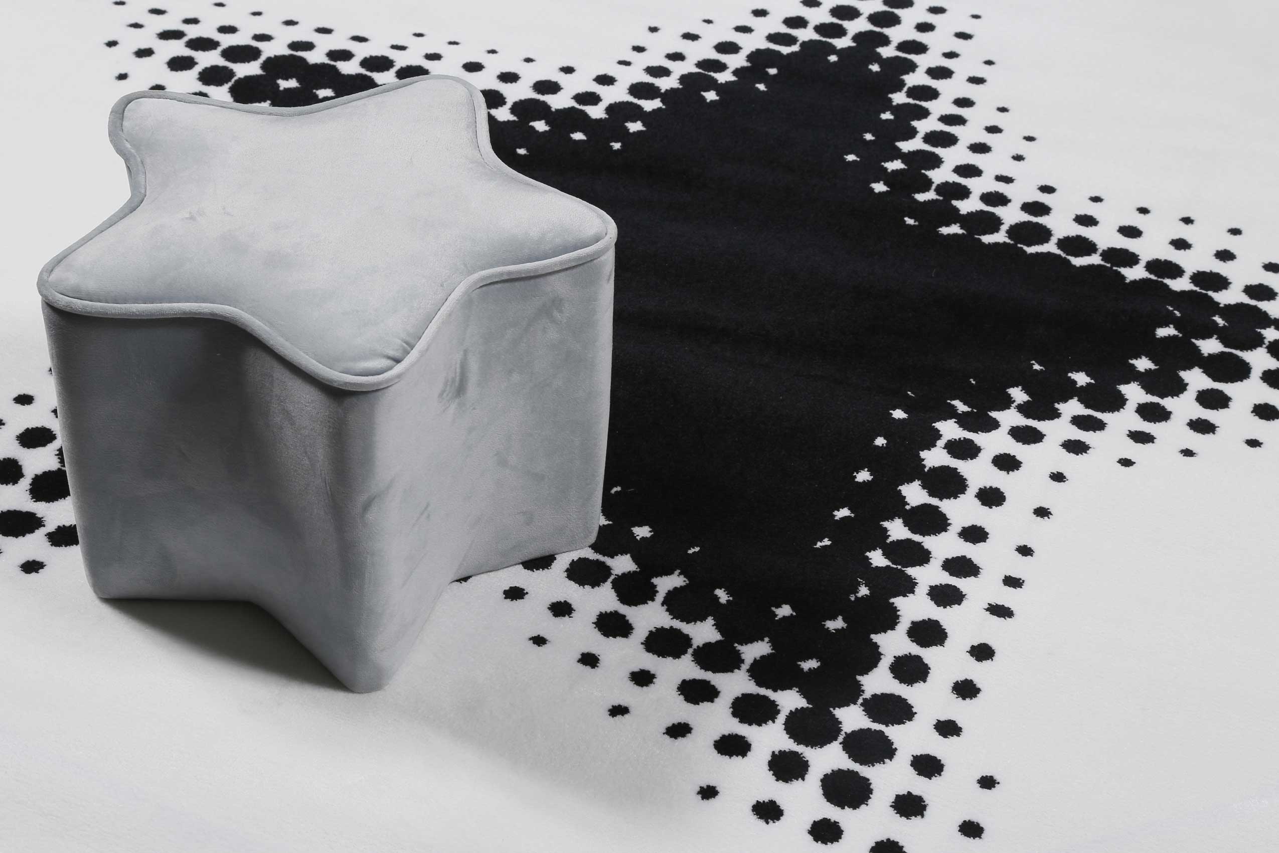 Runder Webteppich schwarz weiß B-Ware "Walk of Fame" WECONhome - Image 6