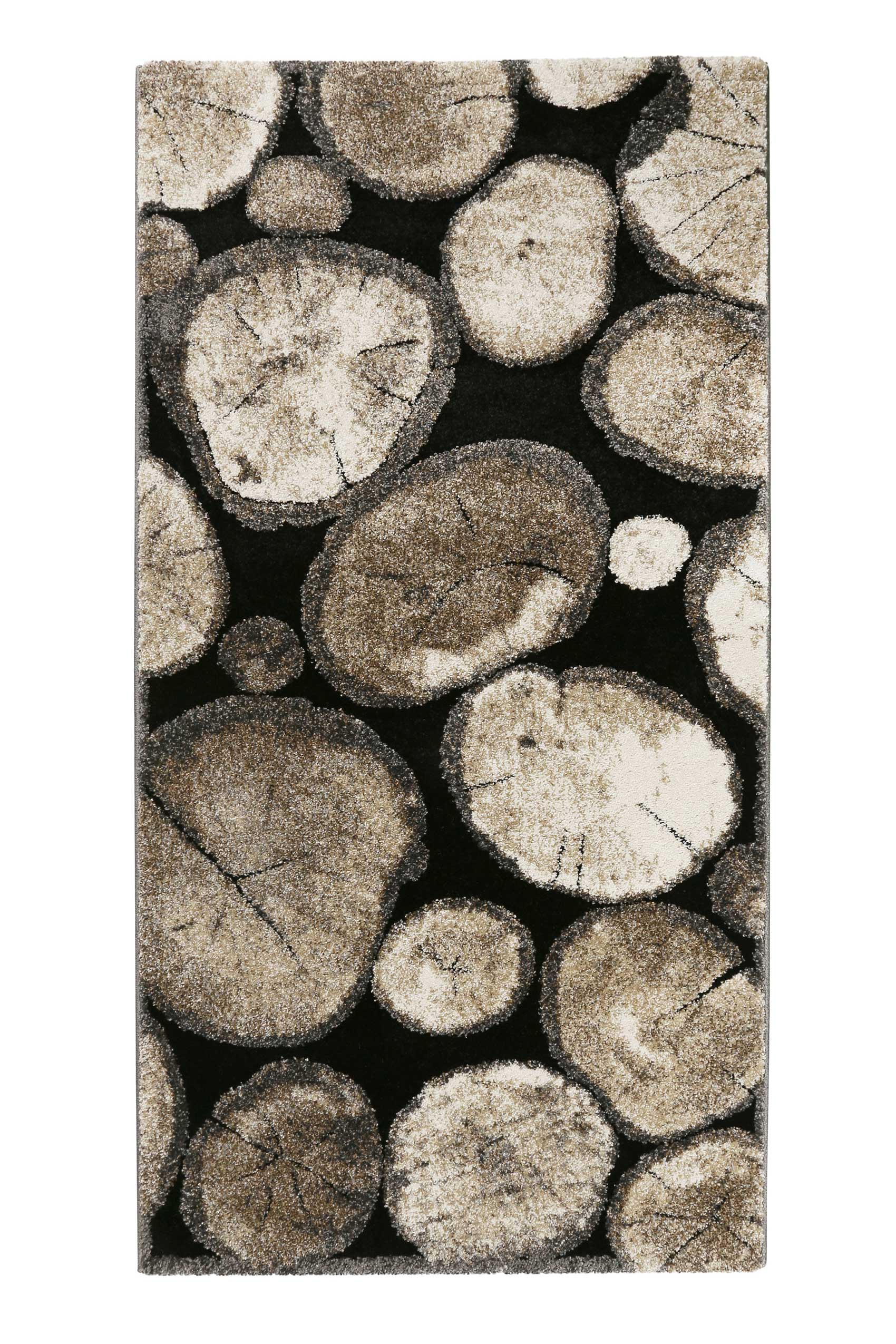 Teppich Holzbraun Schwarz Kurzflor "Logs" WECONhome - Image 7