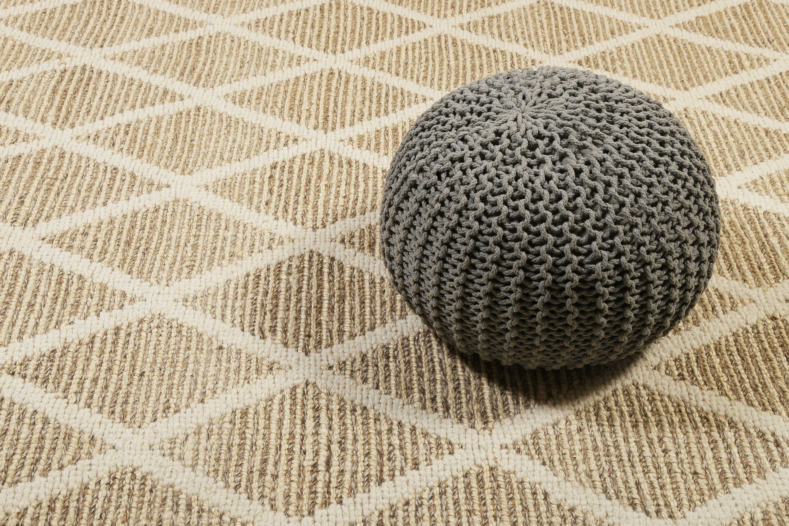 Teppich Naturfarben aus Jute & Wolle "Novella" Green Looop - Image 6