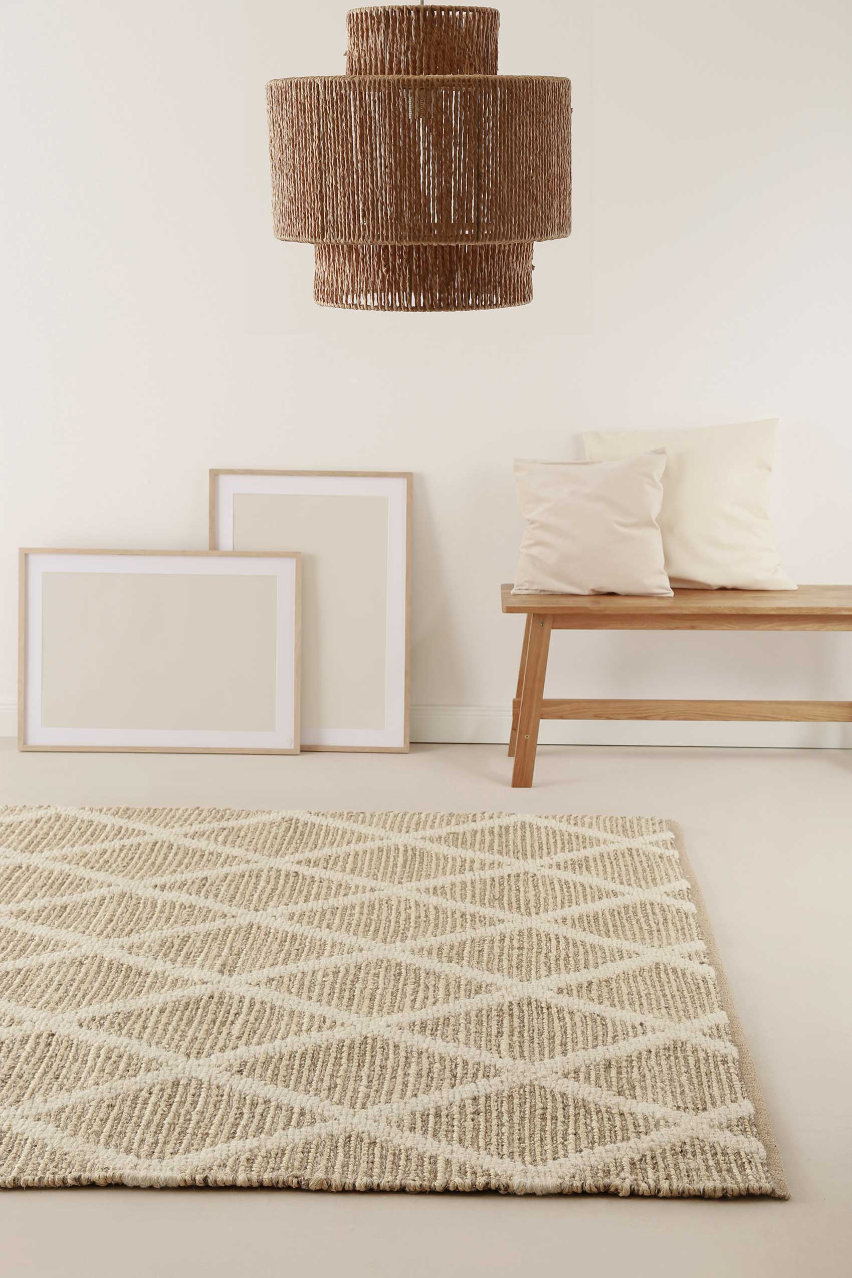 Teppich Naturfarben aus Jute & Wolle "Novella" Green Looop - Image 9