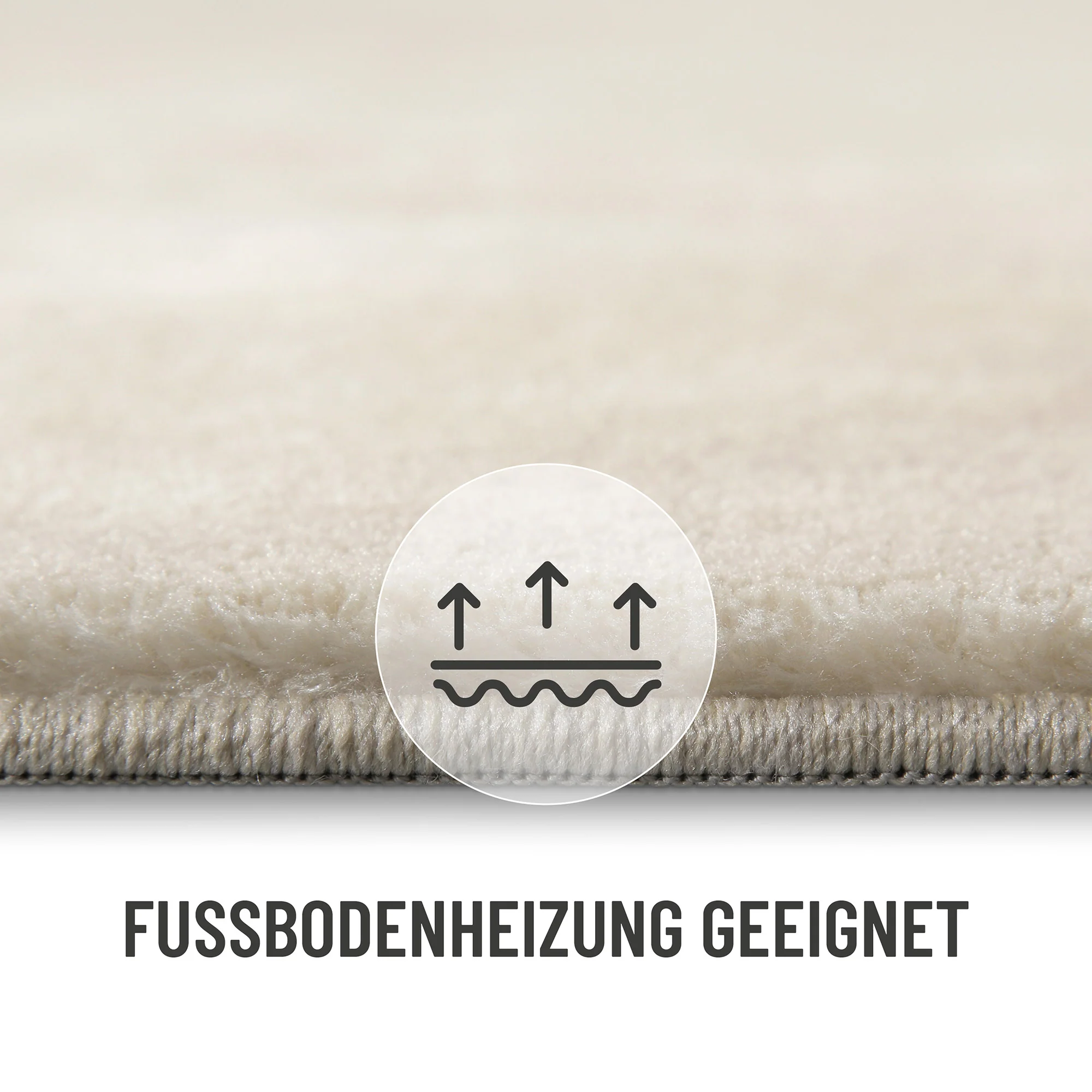 Weicher Hochflor Teppich Creme Beige "Eriksson" WECONhome - Image 5