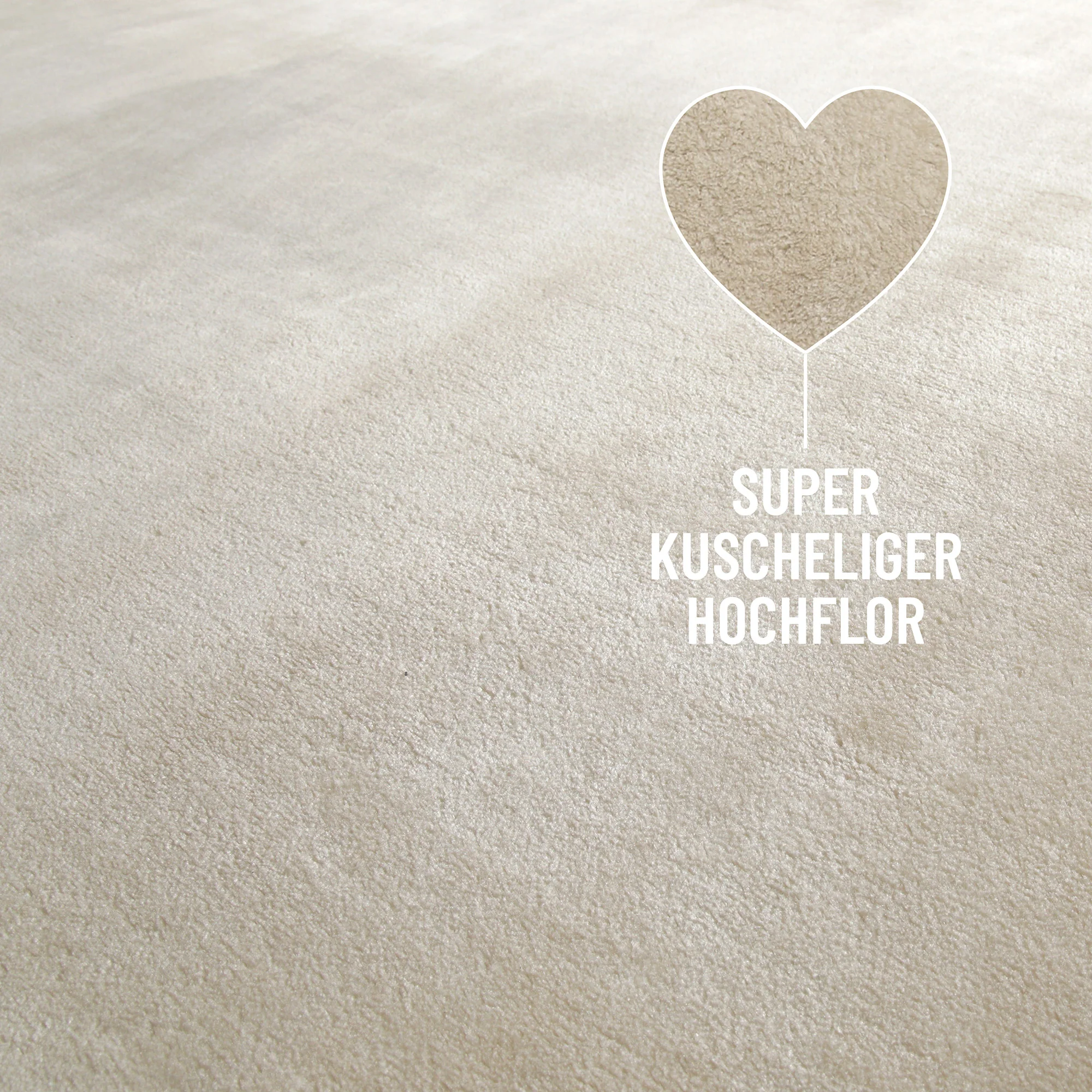 Weicher Hochflor Teppich Creme Beige "Eriksson" WECONhome - Image 7